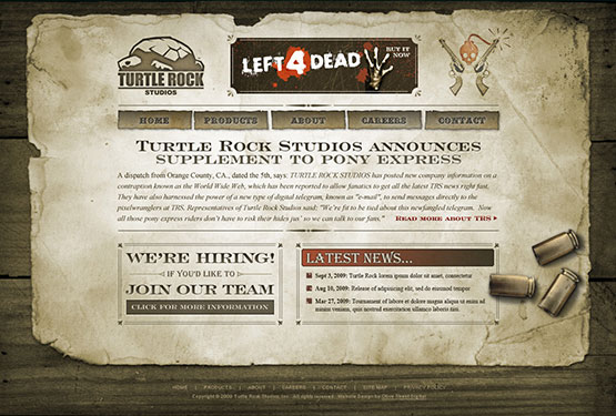 Turtle Rock Studios Website